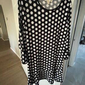 Michael Kors Black and White Polka Dot Dress